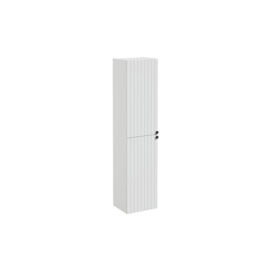 VitrA Root Groove 40cm 2 Door Tall Unit (LH Hinge) - Matt Light Grey