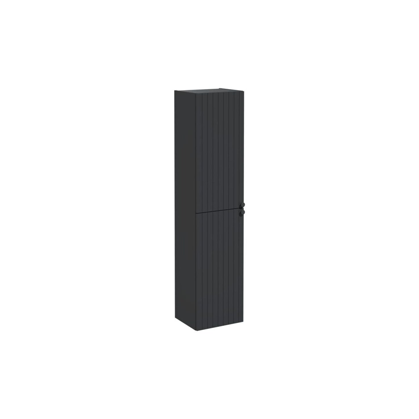VitrA Root Groove 40cm 2 Door Tall Unit (LH Hinge) - Matt Graphite