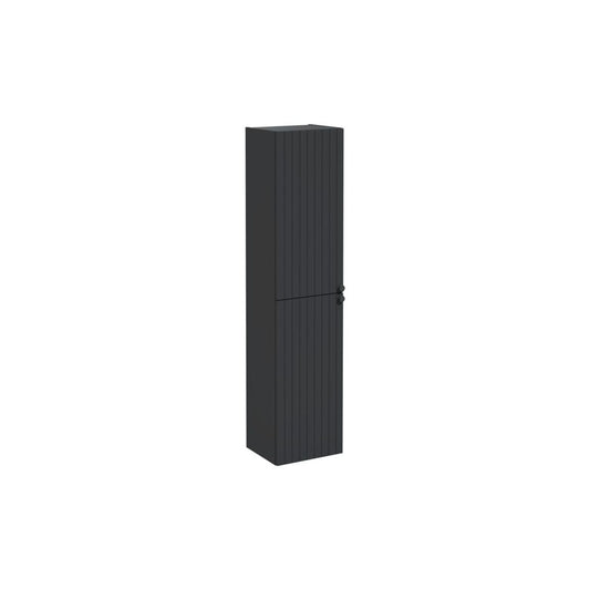 VitrA Root Groove 40cm 2 Door Tall Unit (LH Hinge) - Matt Graphite