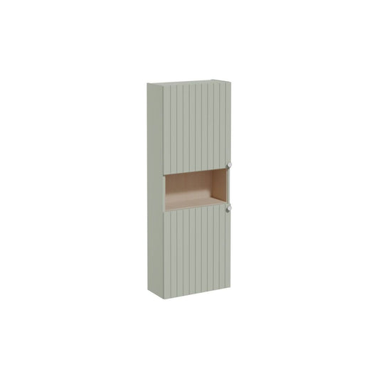 VitrA Root Groove 55cm 2 Door Semi-Tall Unit (LH Hinge) - Matt Retro Green