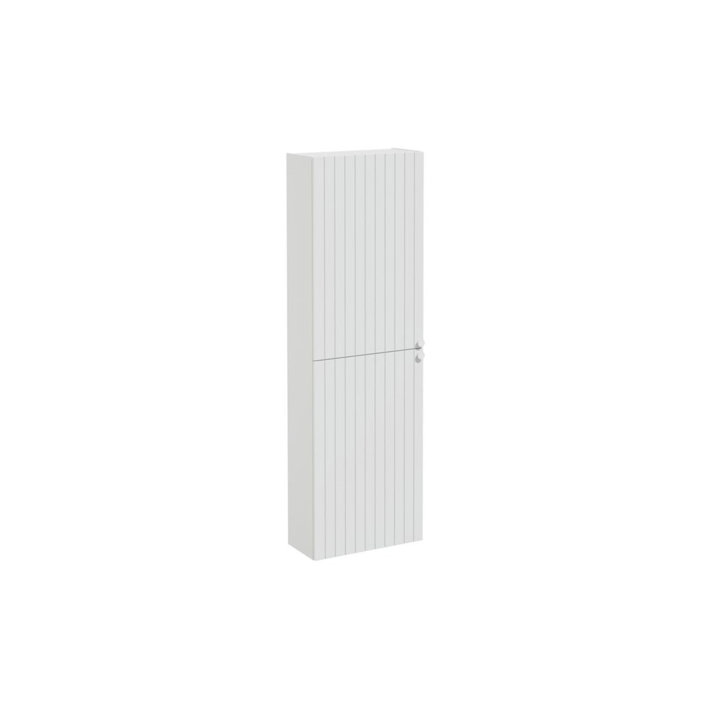 VitrA Root Groove 55cm 2 Door Slim Tall Unit (LH Hinge) - Matt Light Grey