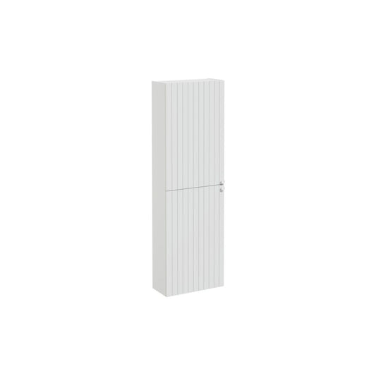 VitrA Root Groove 55cm 2 Door Slim Tall Unit (LH Hinge) - Matt Light Grey