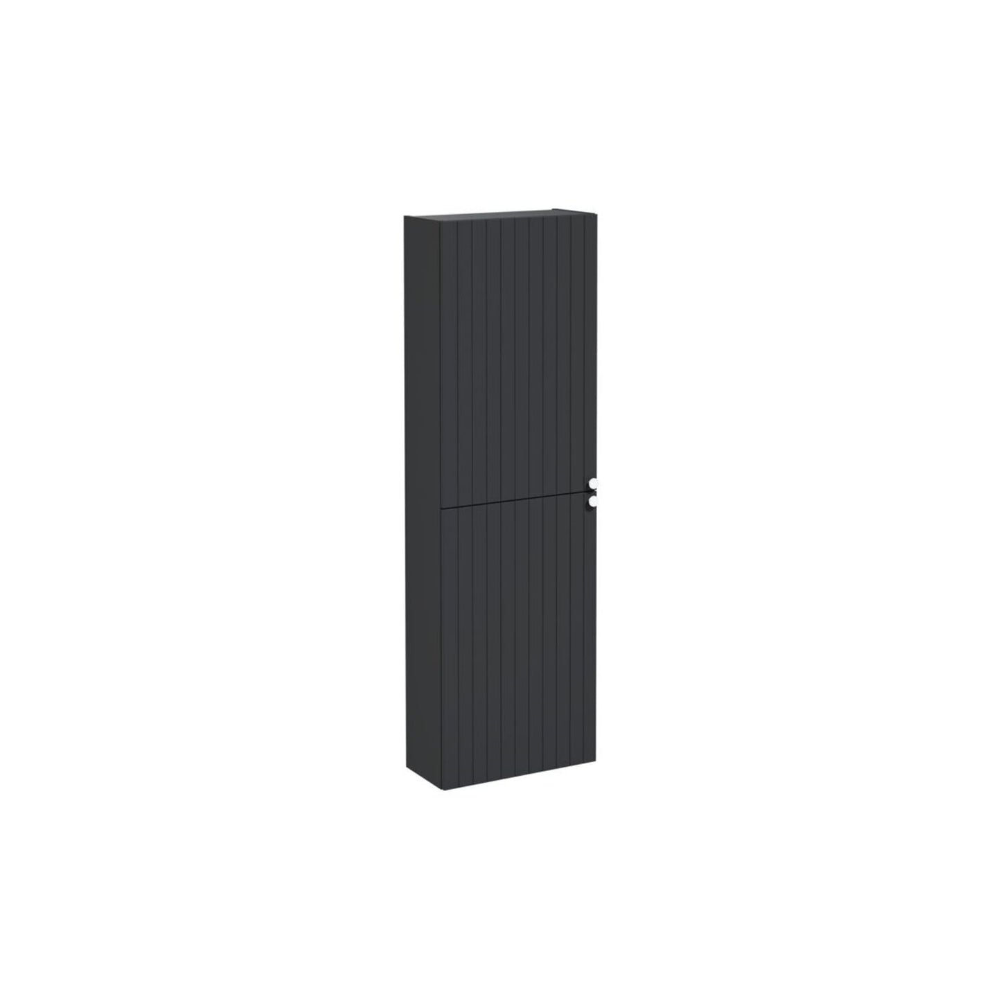 VitrA Root Groove 55cm 2 Door Slim Tall Unit (LH Hinge) - Matt Graphite