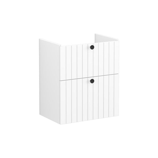 VitrA Root Groove 60cm 2 Drawer Slim Washbasin Unit - Matt White