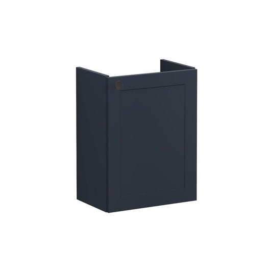 VitrA Root Classic 40cm 1 Door Wall Hung Slim Washbasin Unit (RH Hinge) - Matt Dark Blue
