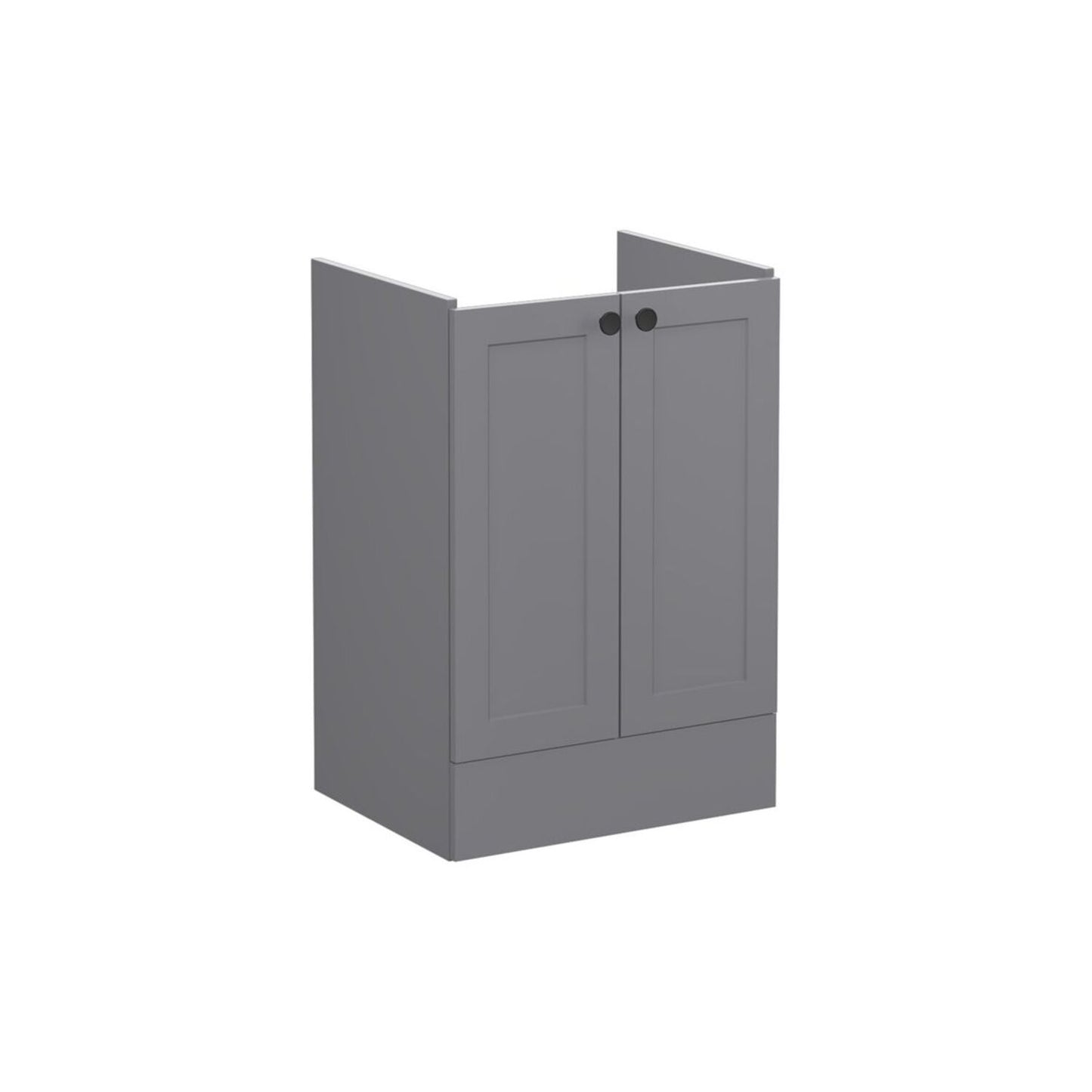 VitrA Root Classic 60cm 2 Door Floor Standing Washbasin Unit - Matt Grey