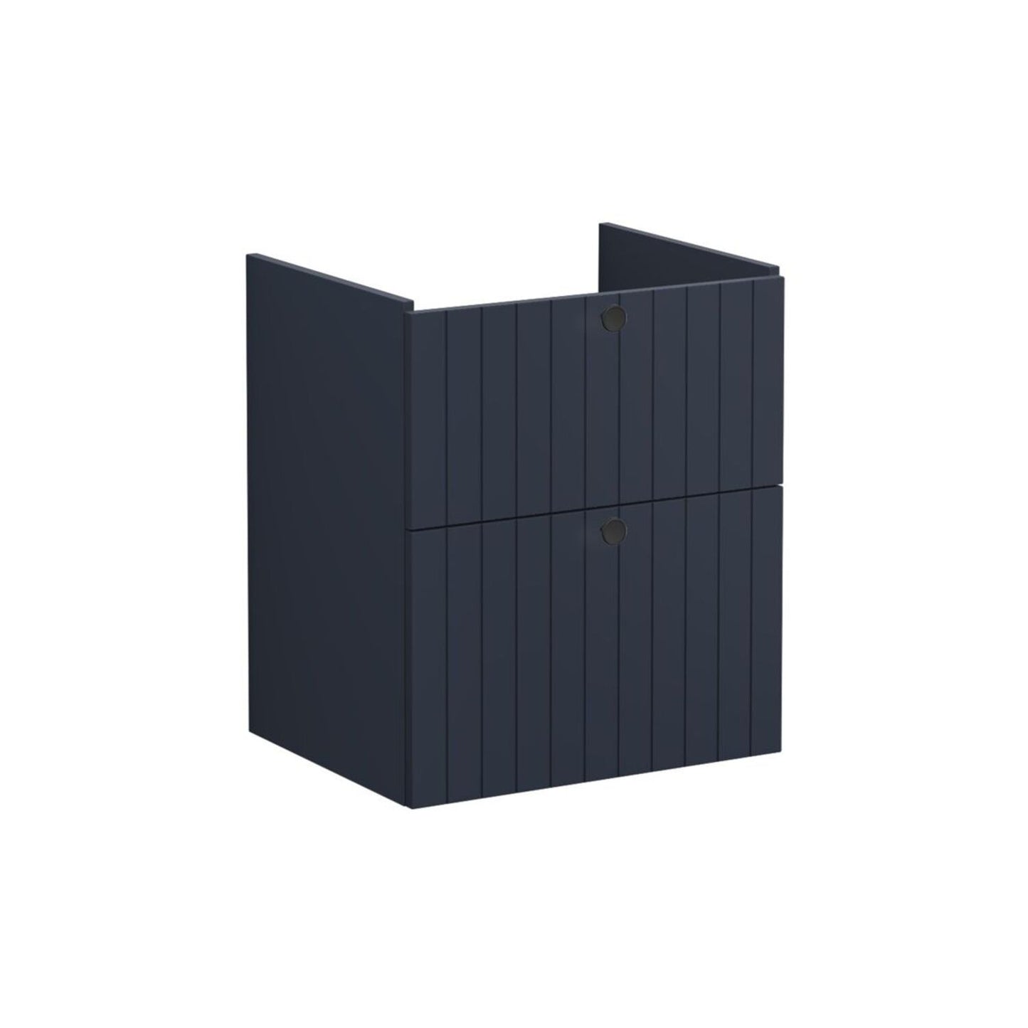 VitrA Root Groove 60cm 2 Drawer Washbasin Unit - Matt Dark Blue