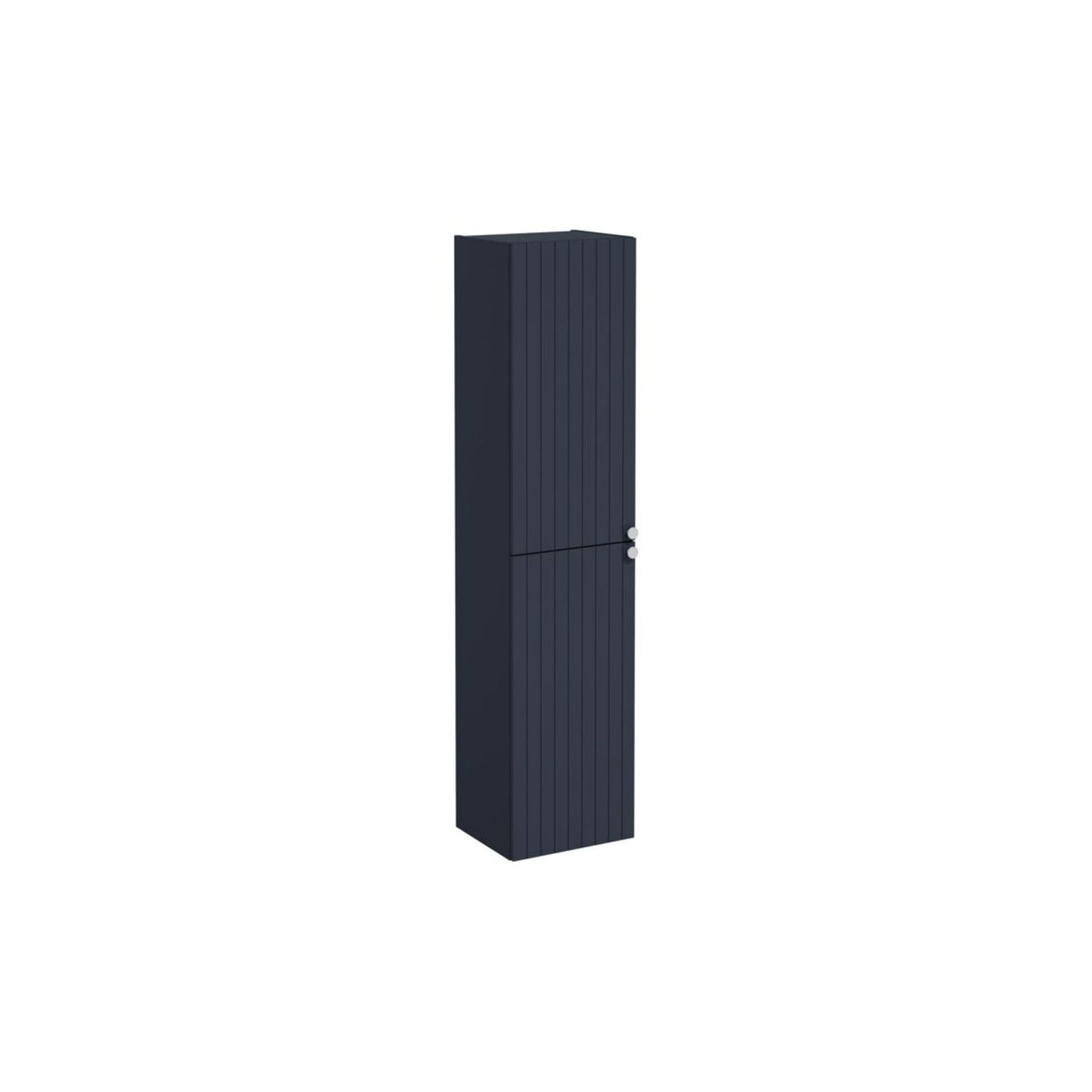 VitrA Root Groove 40cm 2 Door Tall Unit (LH Hinge) - Matt Dark Blue