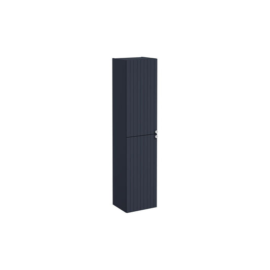 VitrA Root Groove 40cm 2 Door Tall Unit (LH Hinge) - Matt Dark Blue