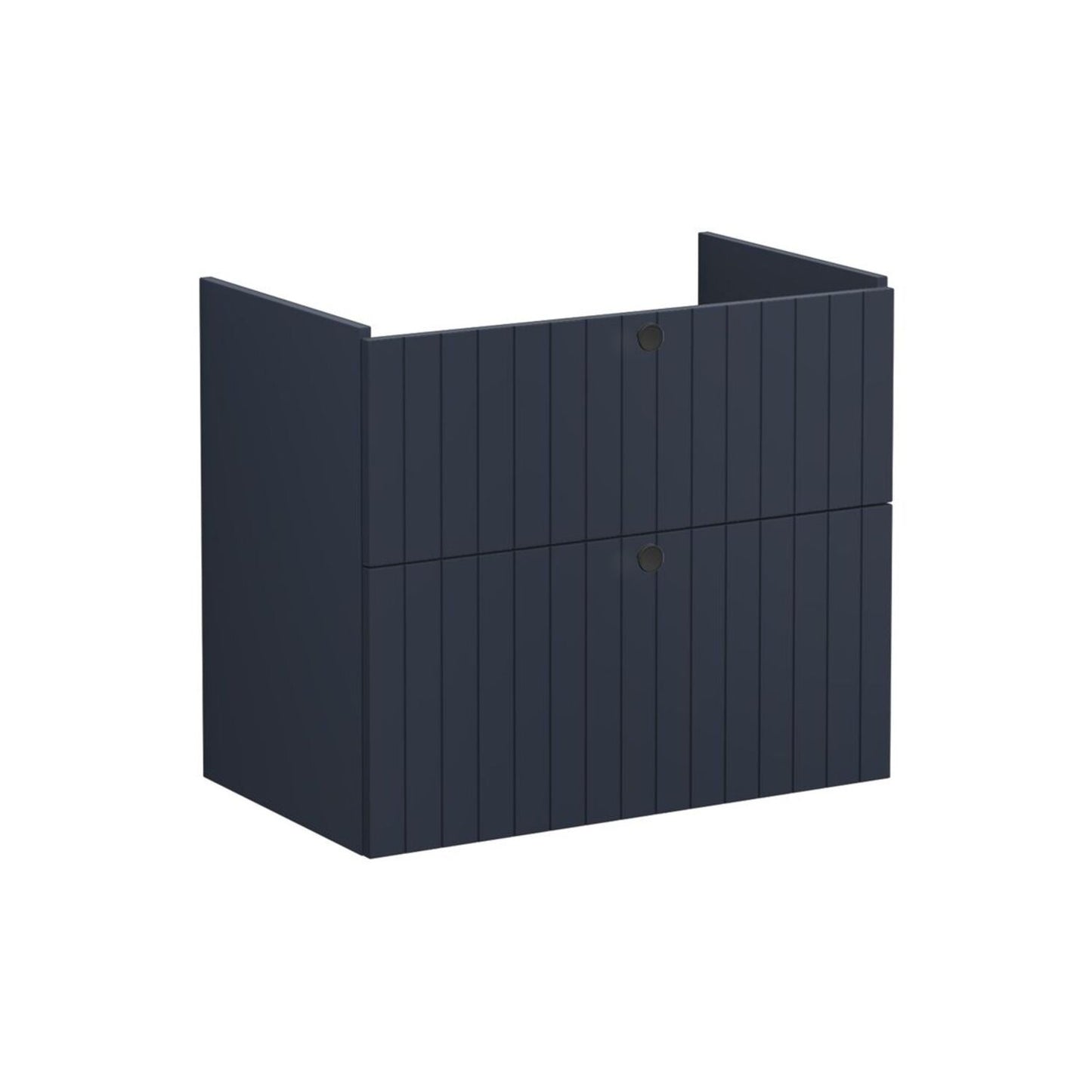 VitrA Root Groove 80cm 2 Drawer Washbasin Unit - Matt Dark Blue