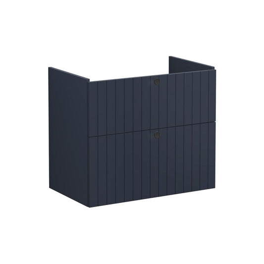 VitrA Root Groove 80cm 2 Drawer Washbasin Unit - Matt Dark Blue