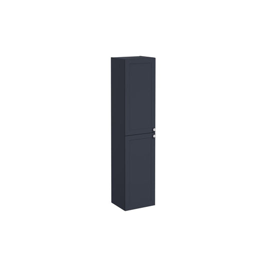 VitrA Root Classic 40cm 2 Door Tall Unit (LH Hinge) - Matt Dark Blue