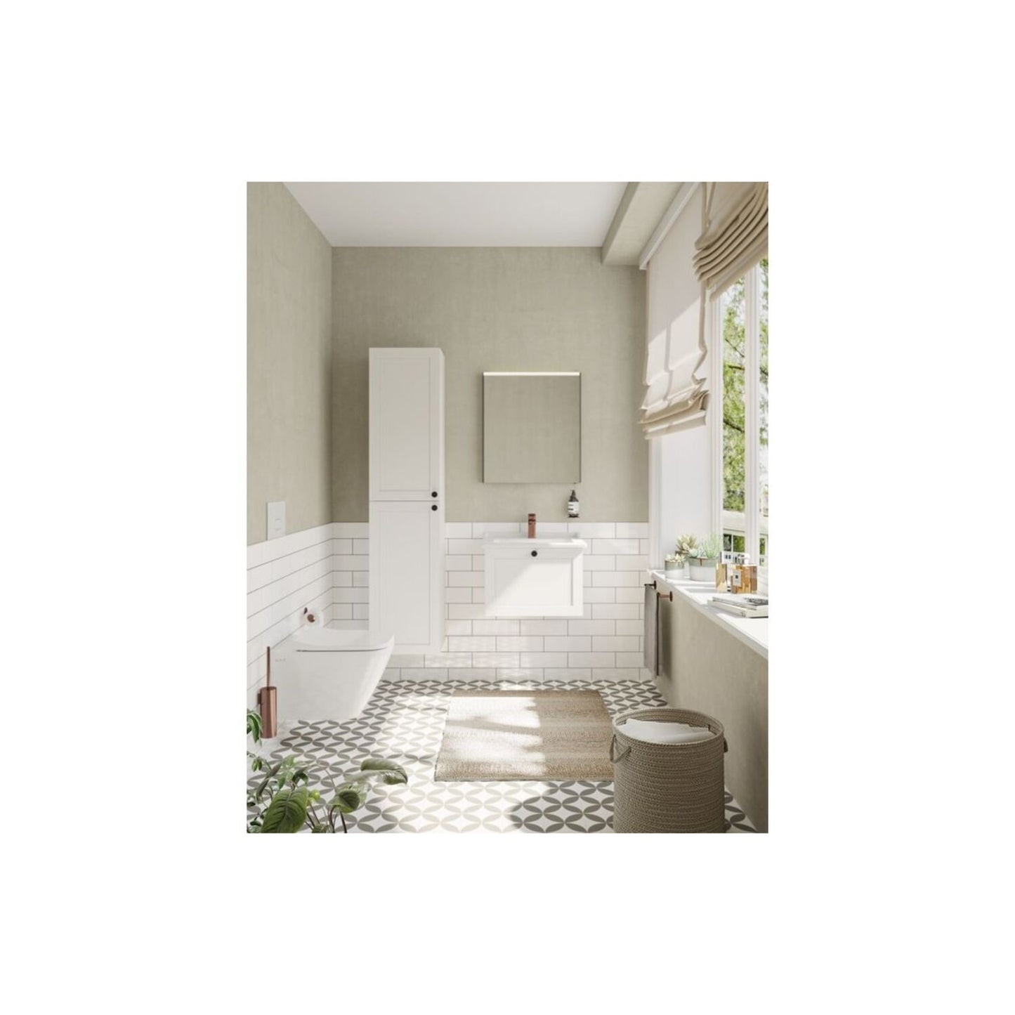 VitrA Root Classic 60cm 2 Drawer Washbasin Unit - Matt White