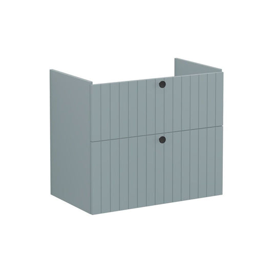 VitrA Root Groove 80cm 2 Drawer Washbasin Unit - Matt Fjord Green