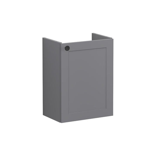 VitrA Root Classic 40cm 1 Door Wall Hung Slim Washbasin Unit (RH Hinge) - Matt Grey