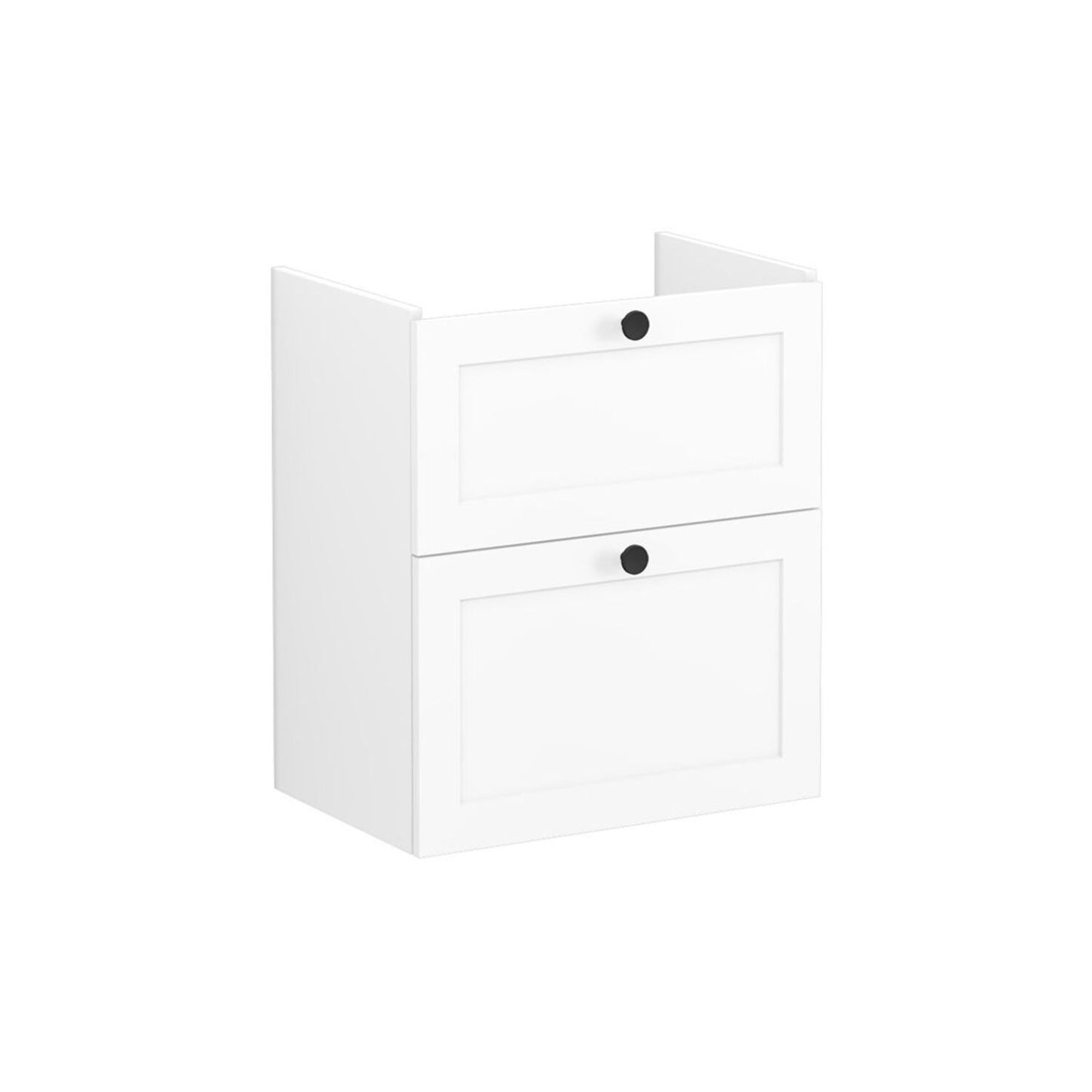 VitrA Root Classic 60cm 2 Drawer Slim Washbasin Unit - Matt White