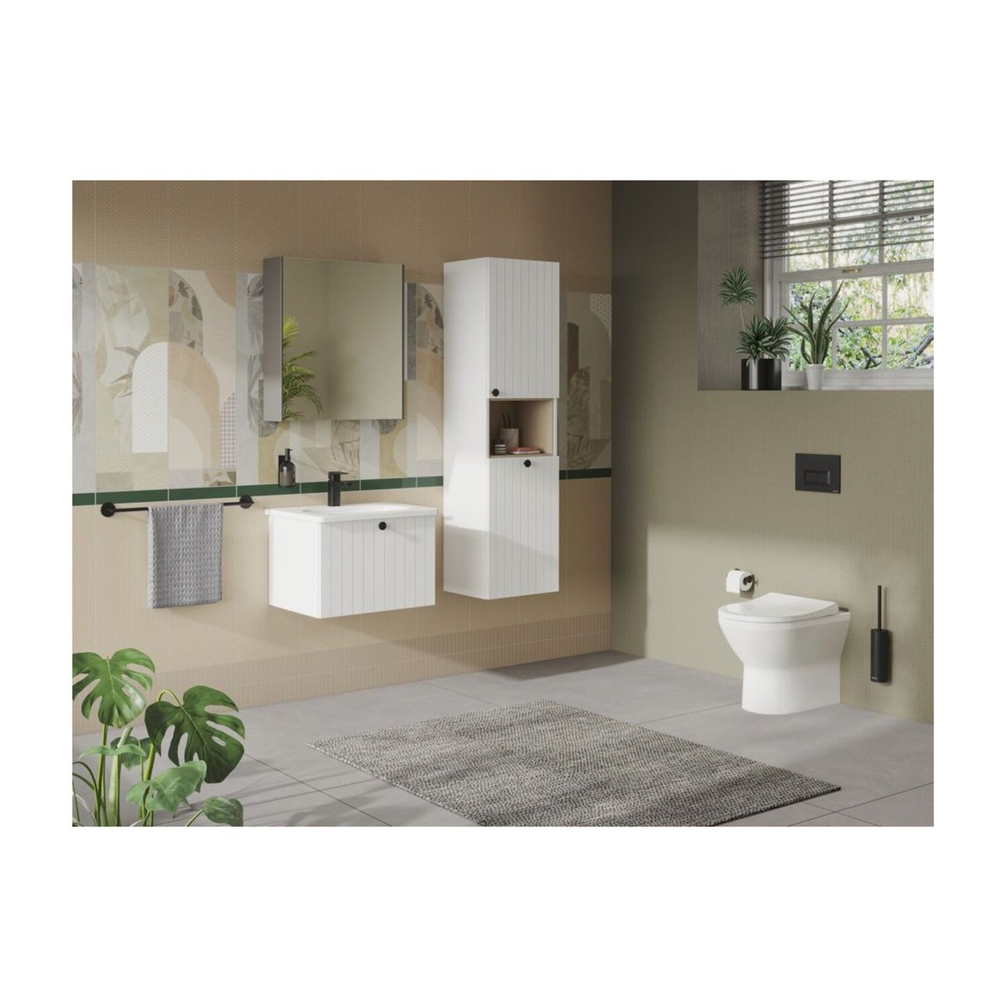VitrA Rectangular Mirror - Brushed Chrome