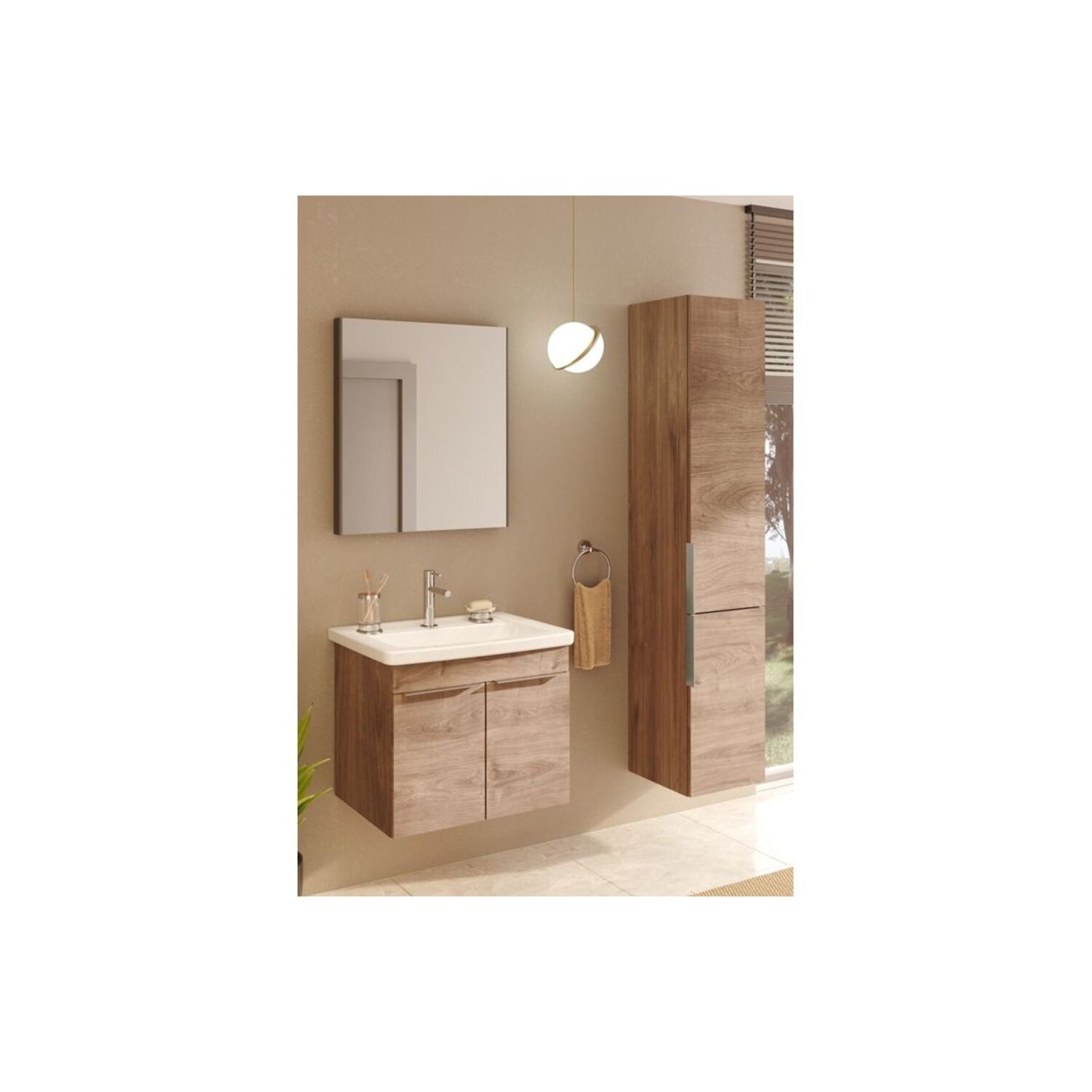 VitrA Rectangular Mirror - Brushed Chrome