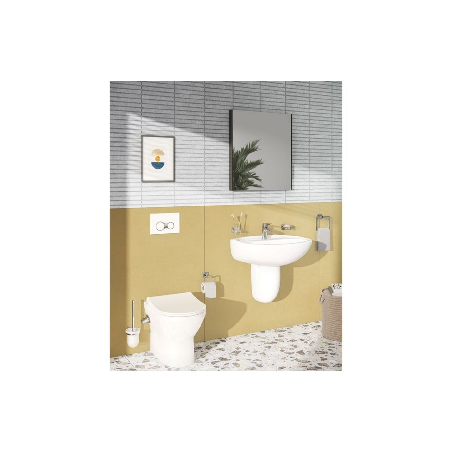 VitrA Rectangular Mirror - Brushed Chrome