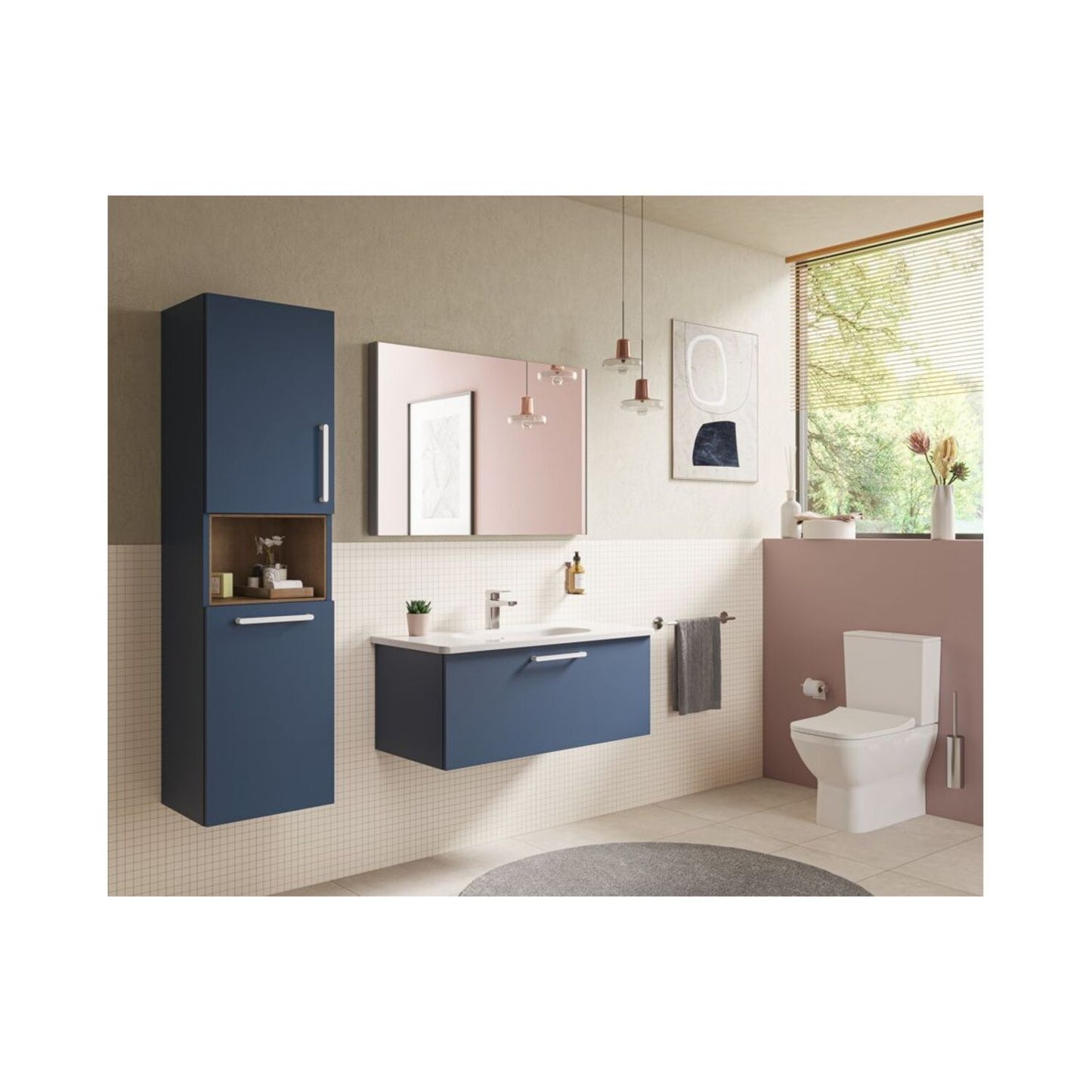 VitrA Rectangular Mirror - Brushed Chrome