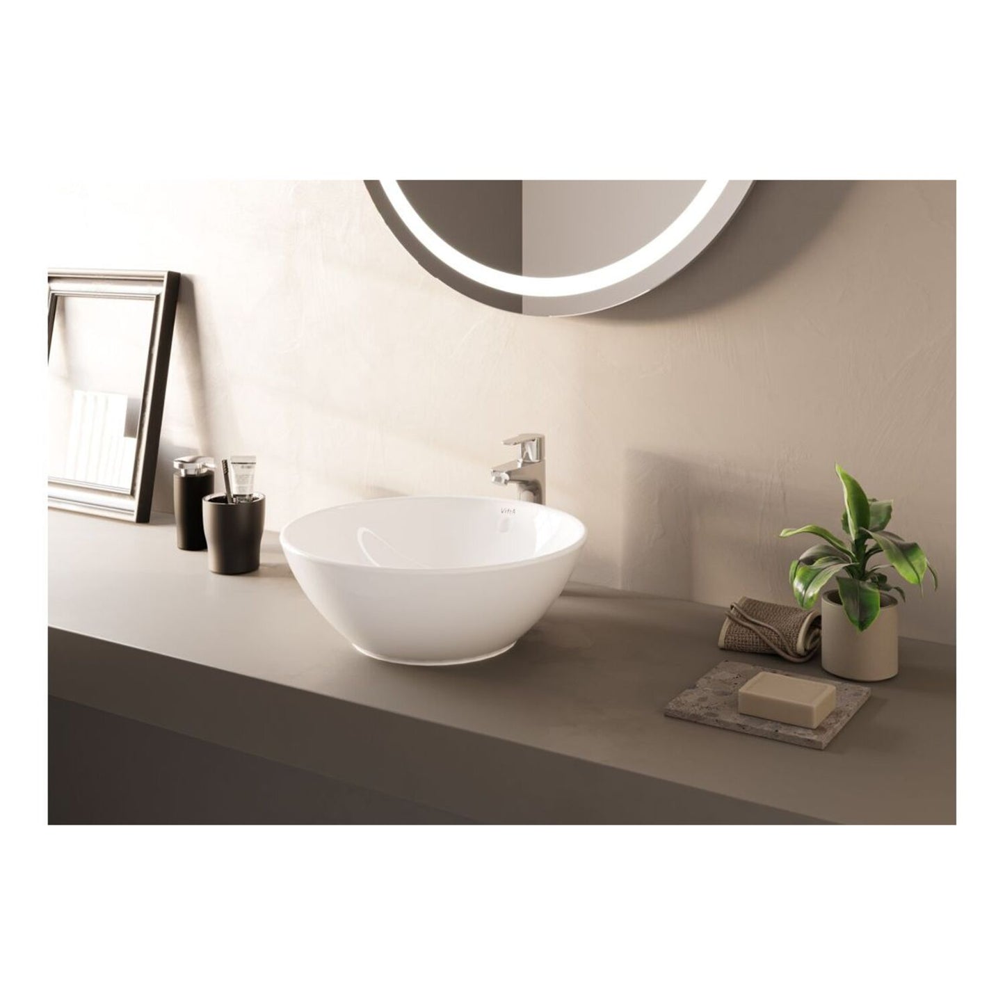 VitrA Options 0 Tap Hole Basin w/Overflow 430X430mm - White