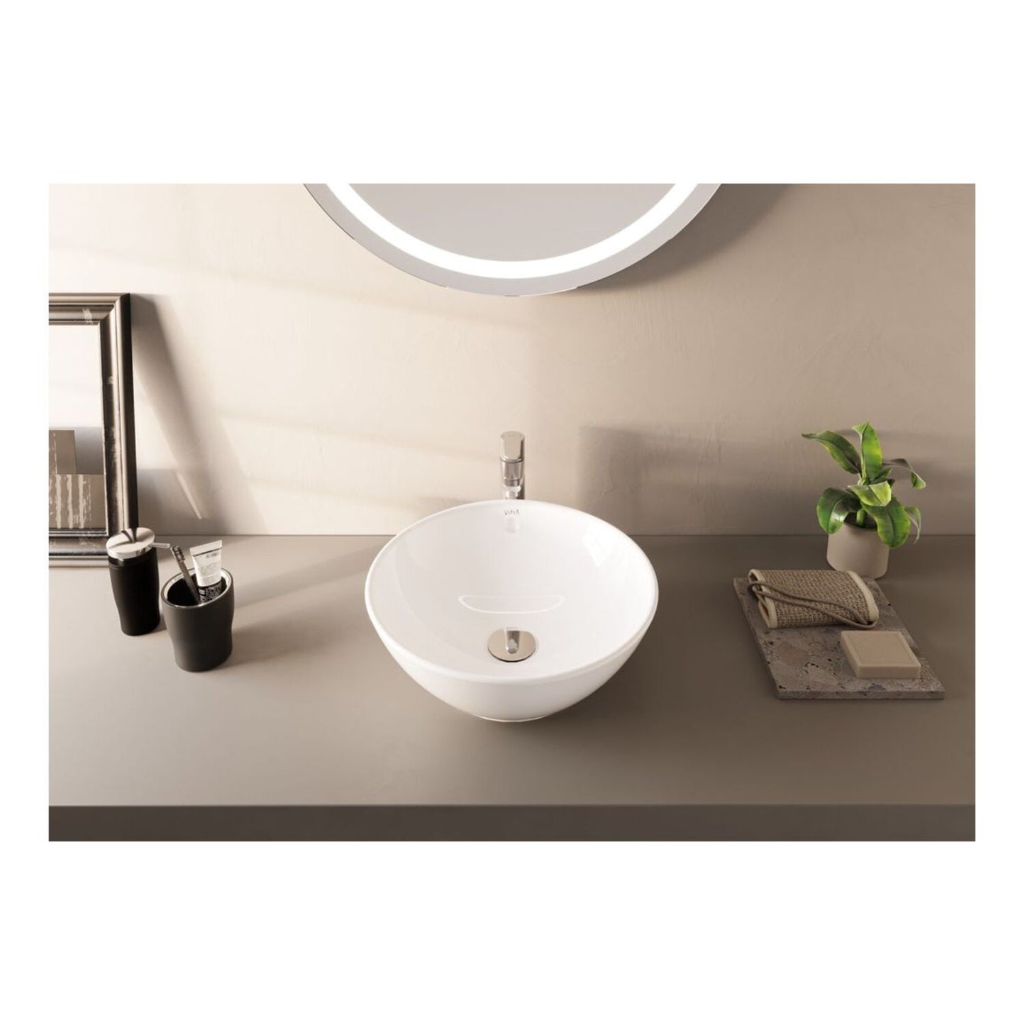 VitrA Options 0 Tap Hole Basin w/Overflow 430X430mm - White