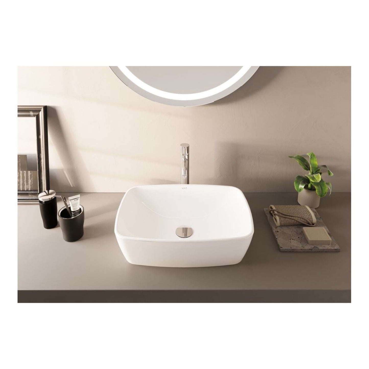 VitrA Shift 0 Tap Hole Basin (No Overflow) 545X375mm - White