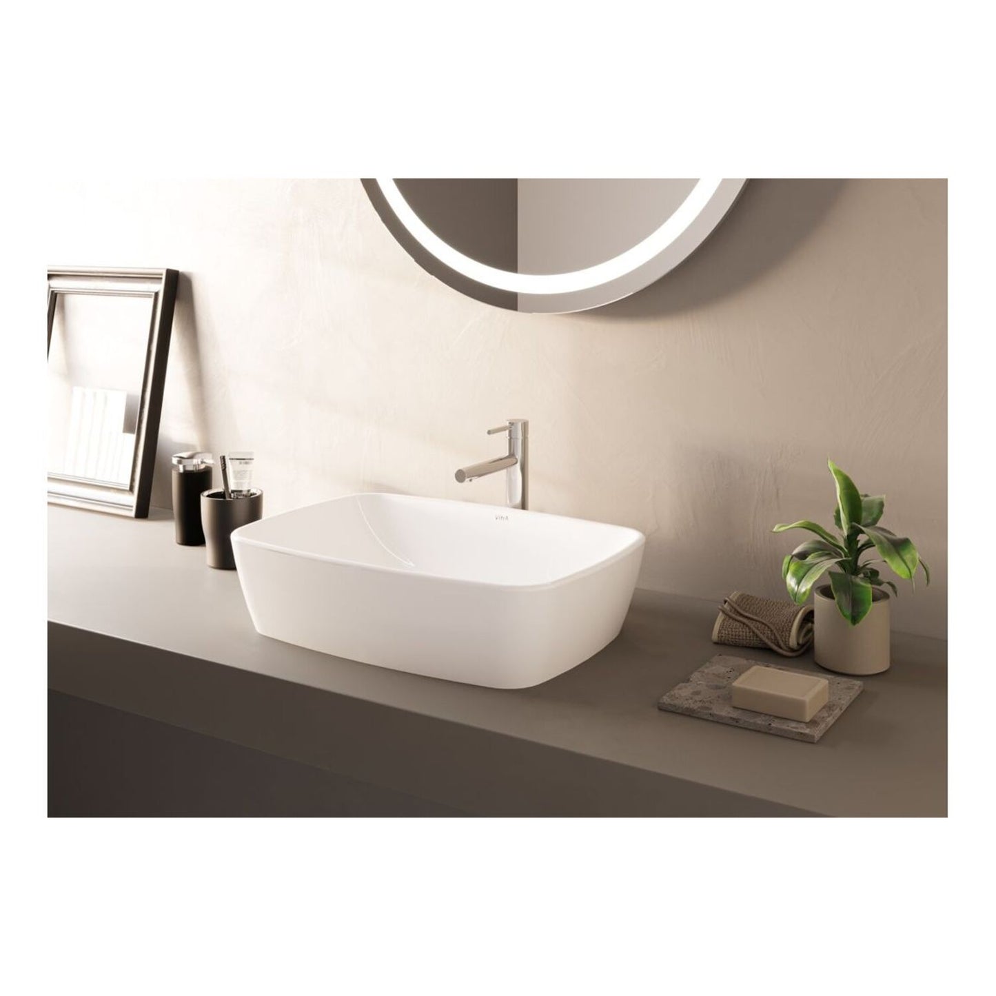 VitrA Shift 0 Tap Hole Basin (No Overflow) 545X375mm - White