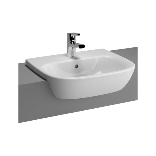 VitrA Zentrum 1 Tap Hole Semi Recessed Basin 495X425mm - White