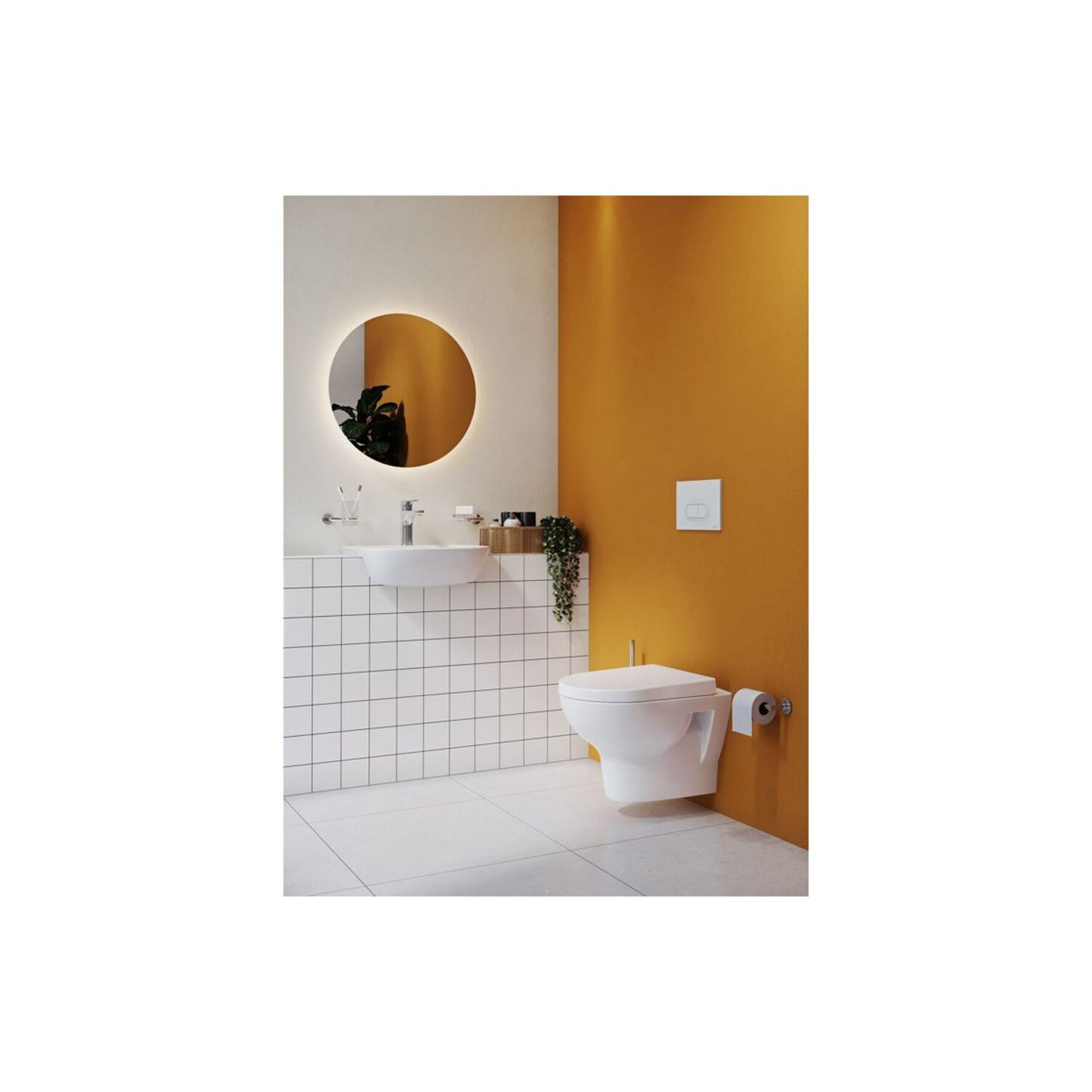 VitrA Zentrum 1 Tap Hole Semi Recessed Basin 495X425mm - White