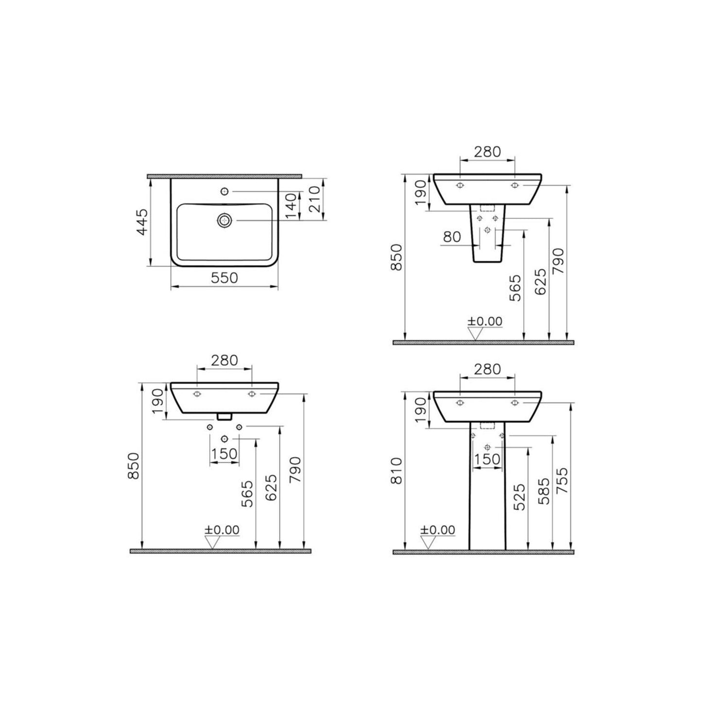 Vitra Integra Basin W/Overflow