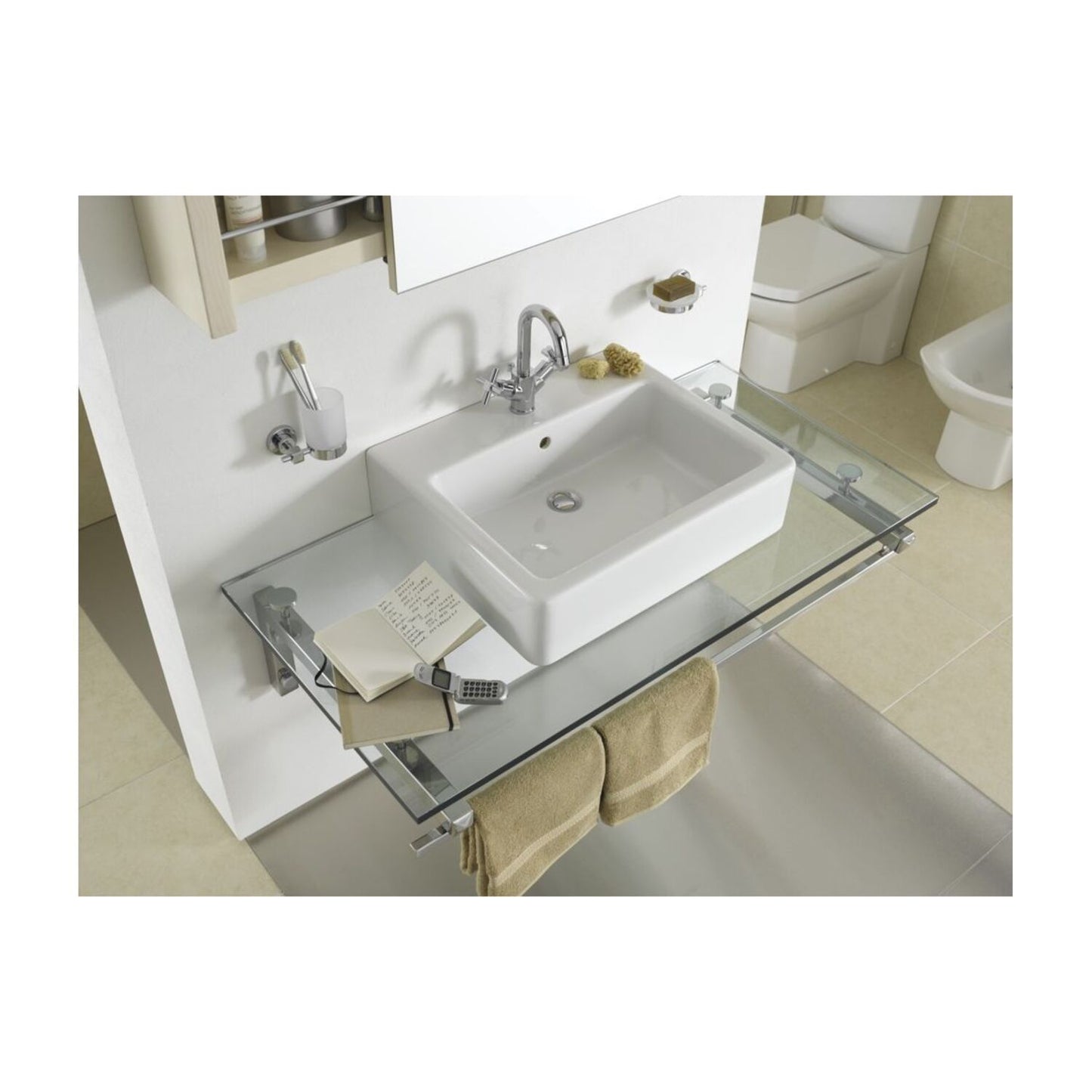 VitrA Nuo 1 Tap Hole Countertop Basin w/Overflow 500X440mm - White