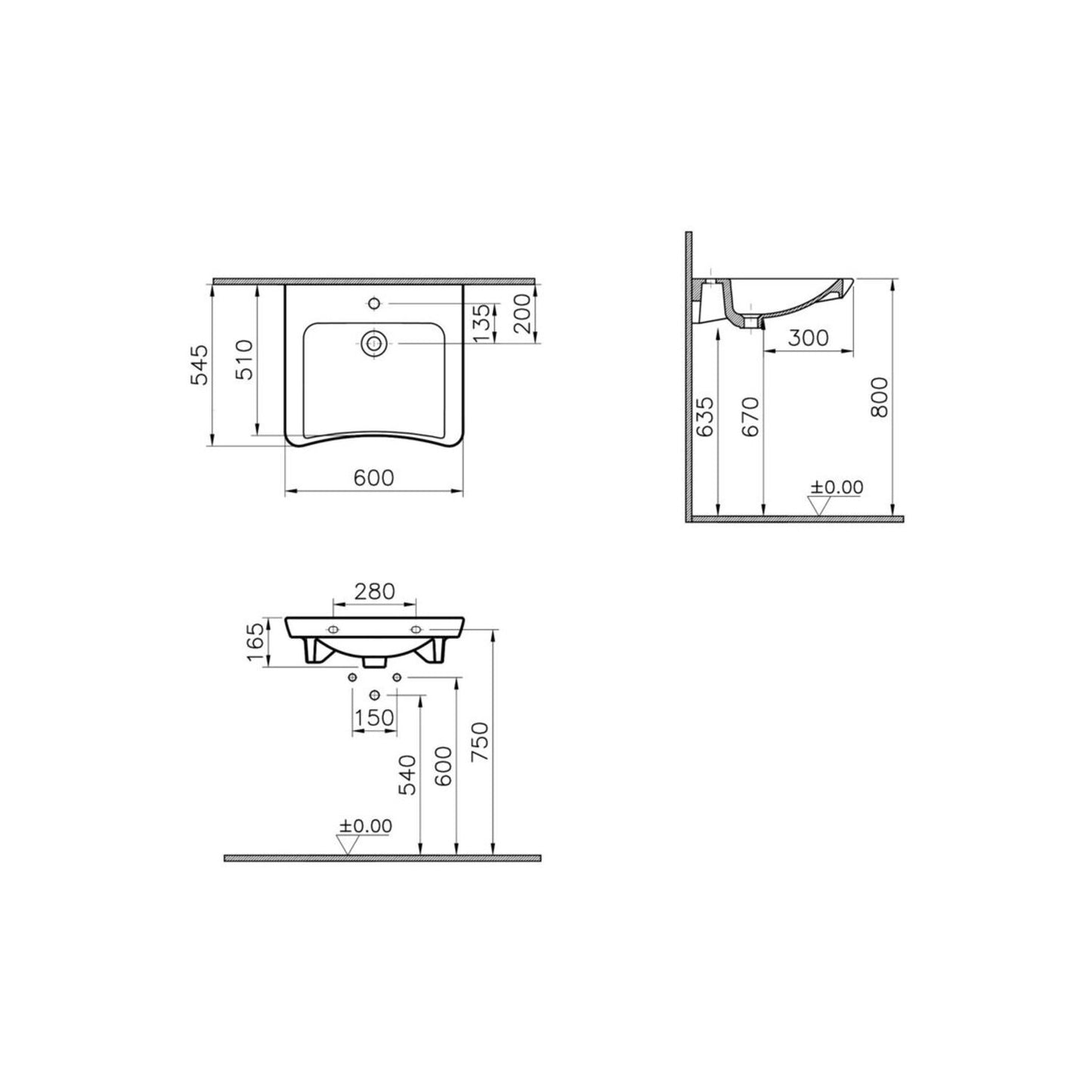 Vitra S20 Basin (No Overflow)