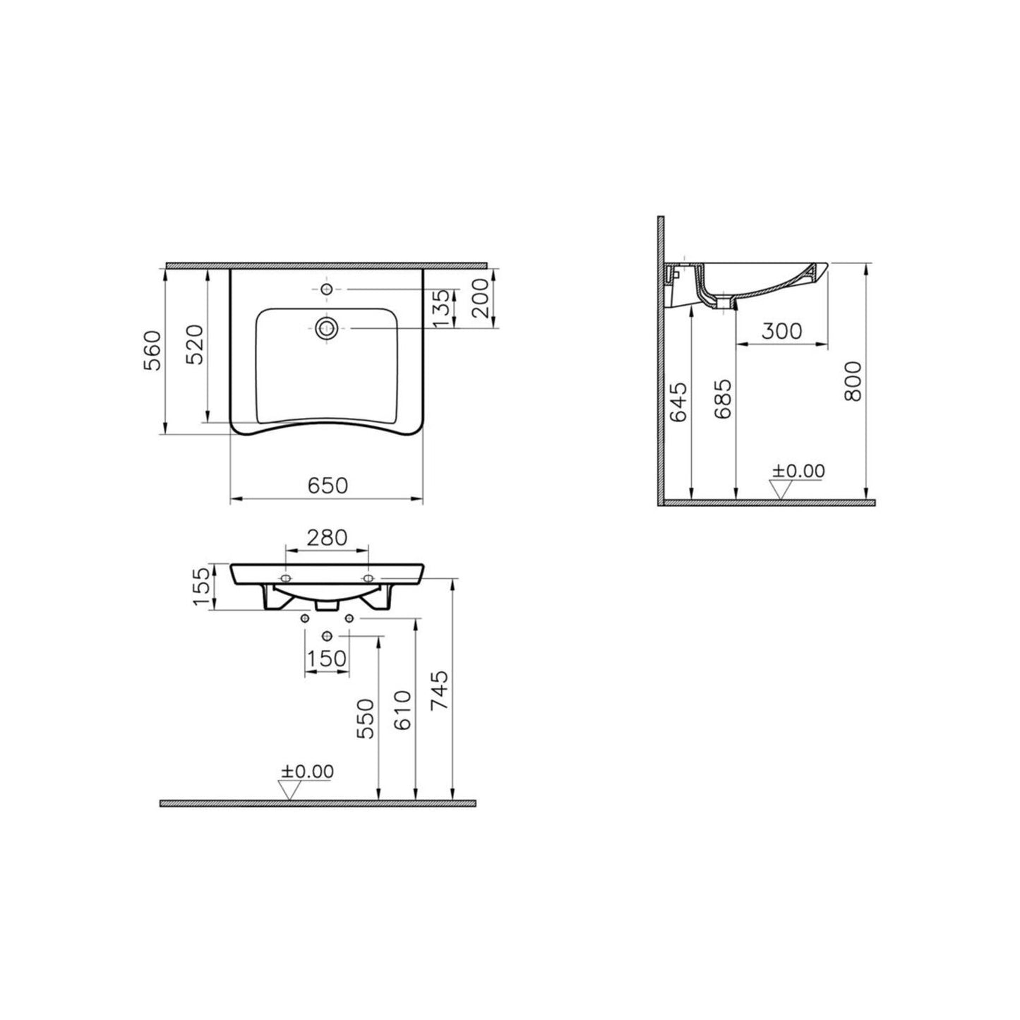 Vitra S20 Basin (No Overflow)