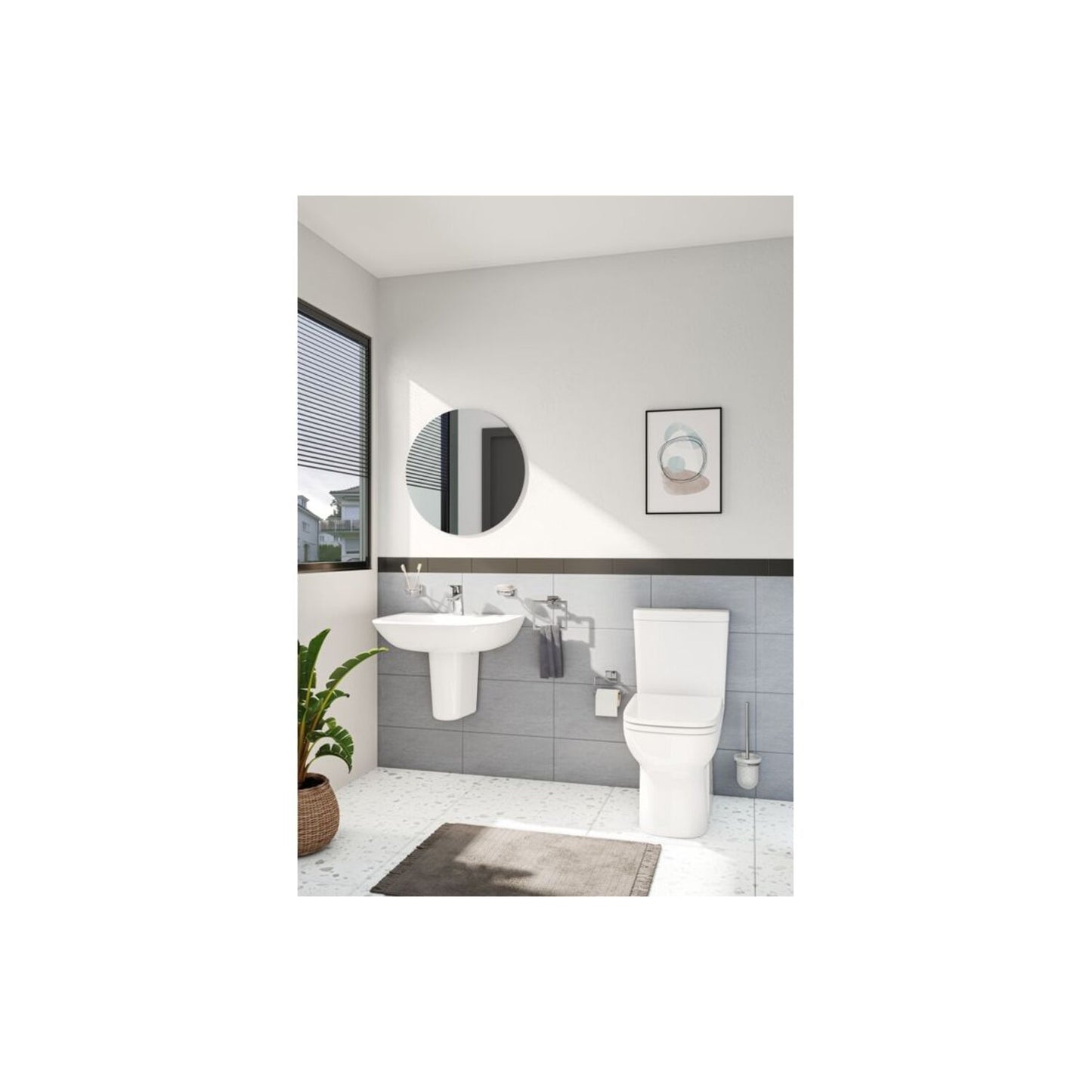 VitrA S20 Fully Shrouded Close Coupled Pan Only - White