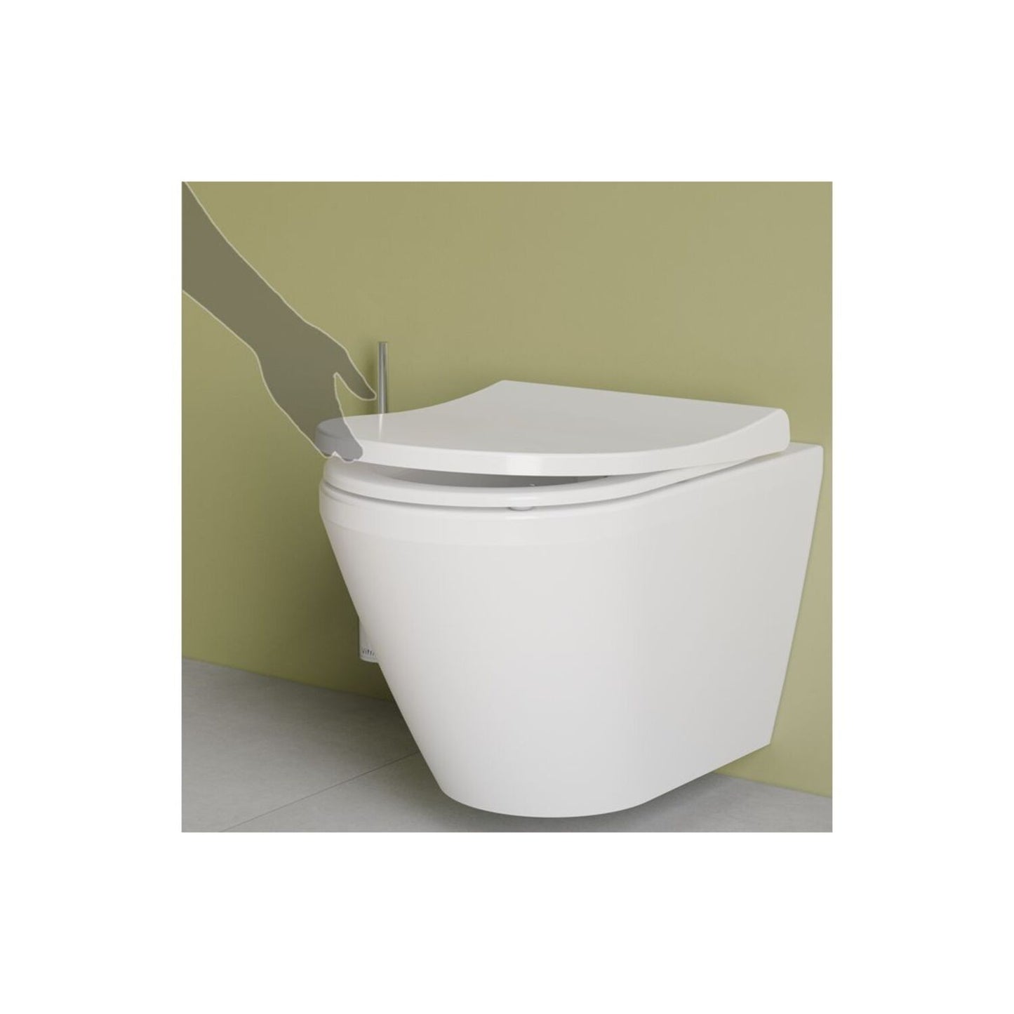 VitrA Integra Rimless Wall Hung Pan Only (Hidden Fix) - White