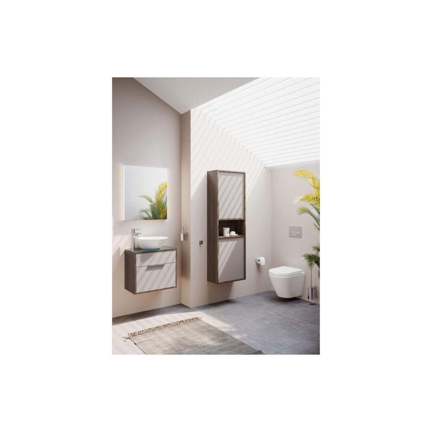 VitrA Integra Rimless Short Projection Wall Hung Pan Only - White