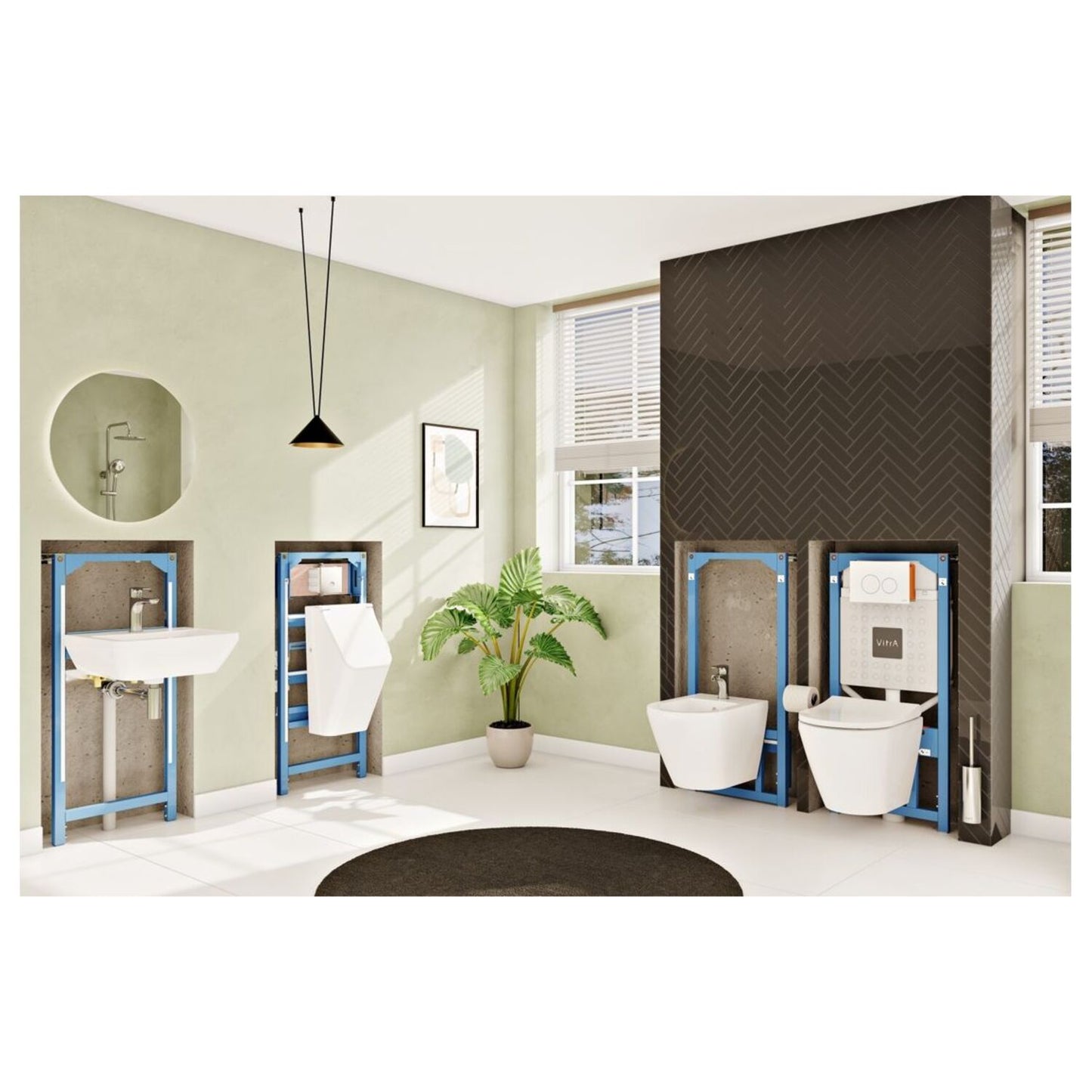 VitrA Integra Rimless Short Projection Wall Hung Pan Only - White