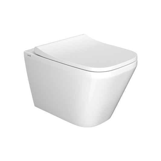 VitrA Integra Square Rimless Wall Hung Pan Only - White