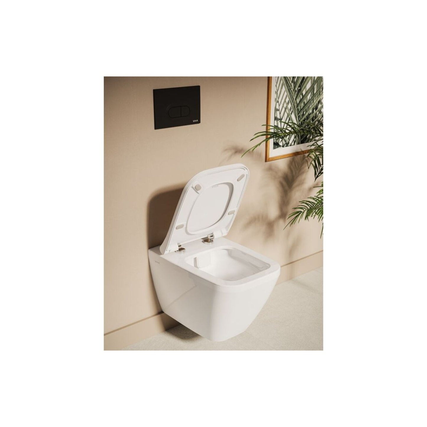 VitrA Integra Square Rimless Wall Hung Pan Only - White