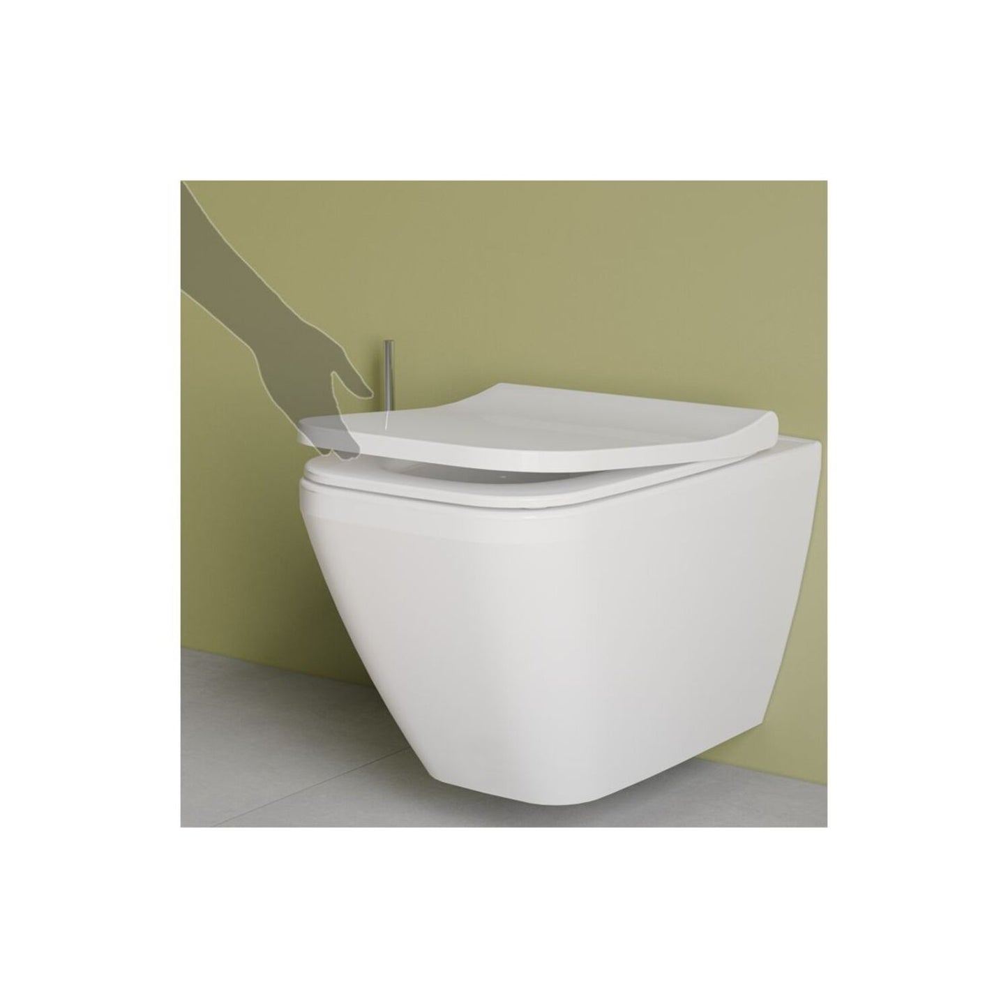 VitrA Integra Square Rimless Wall Hung Pan Only - White