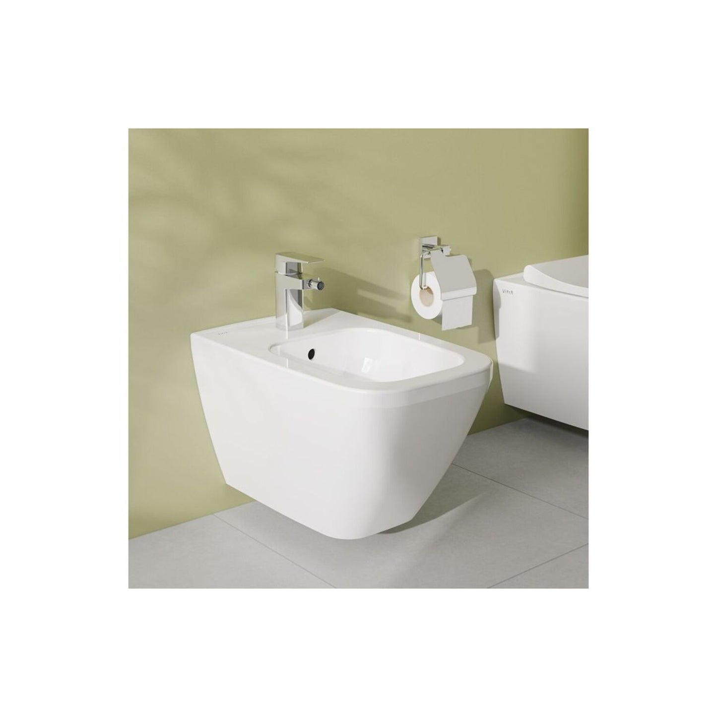 VitrA Integra Square Wall Hung Bidet - White