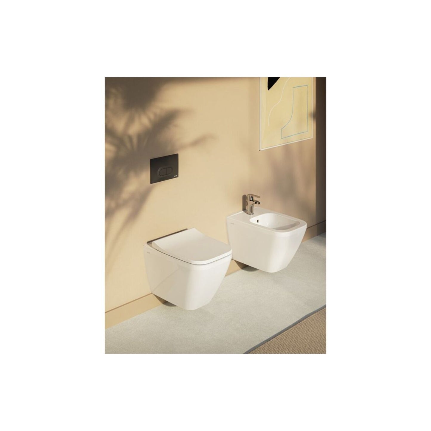 VitrA Integra Square Wall Hung Bidet - White