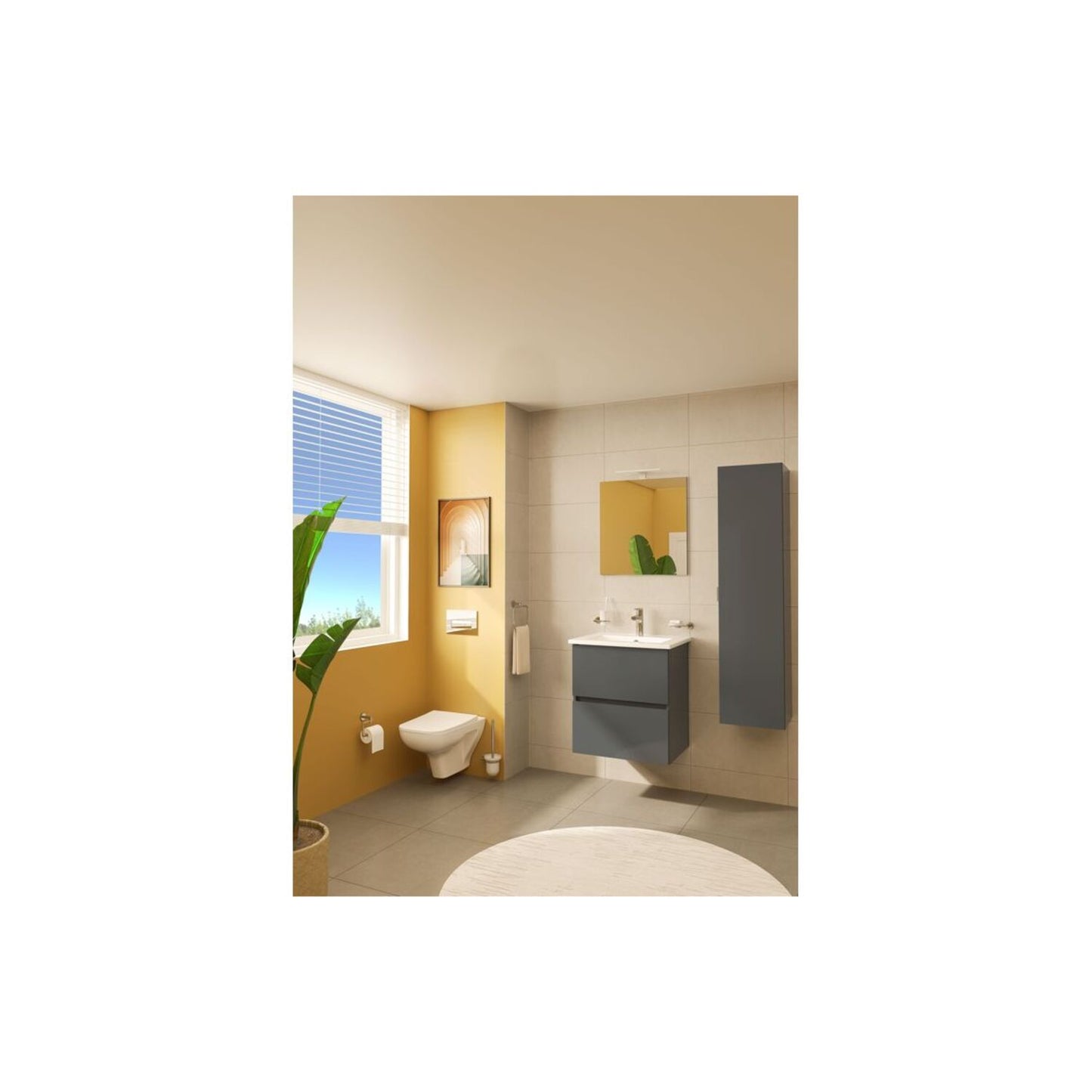 VitrA S20 Square SmoothFlush Wall Hung Pan Only - White