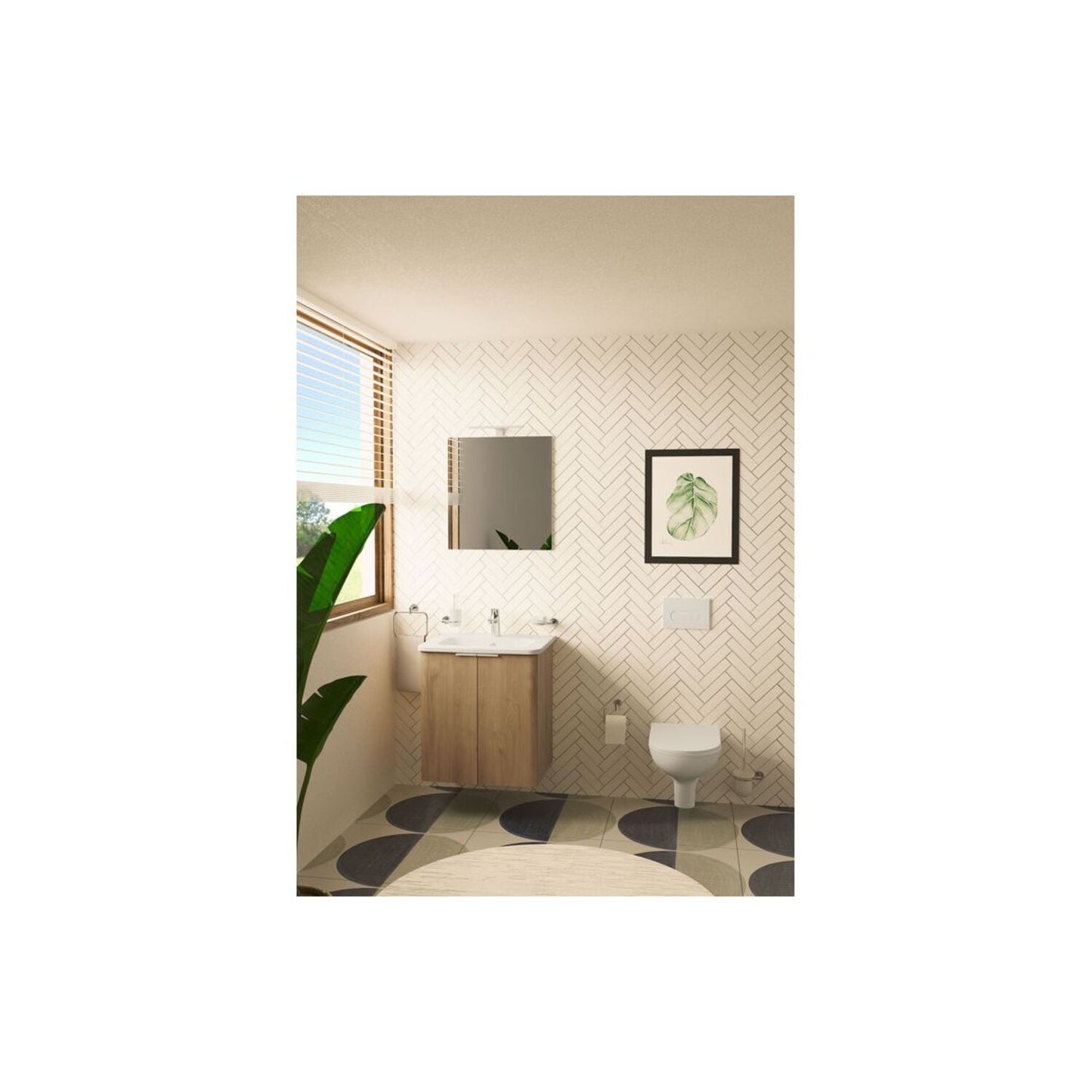 VitrA S20 Round SmoothFlush Wall Hung Pan Only - White