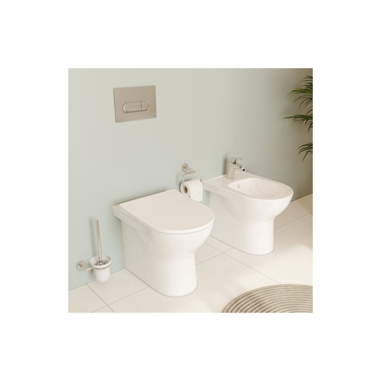VitrA S20 Round SmoothFlush Back to Wall Pan Only - White