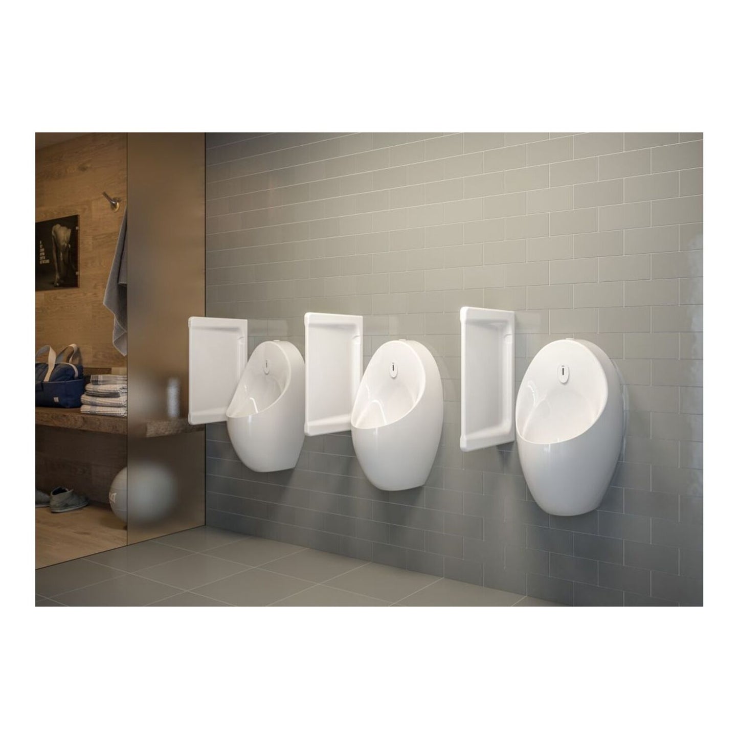 VitrA Urinal w/Integrated Flush (Battery) - White