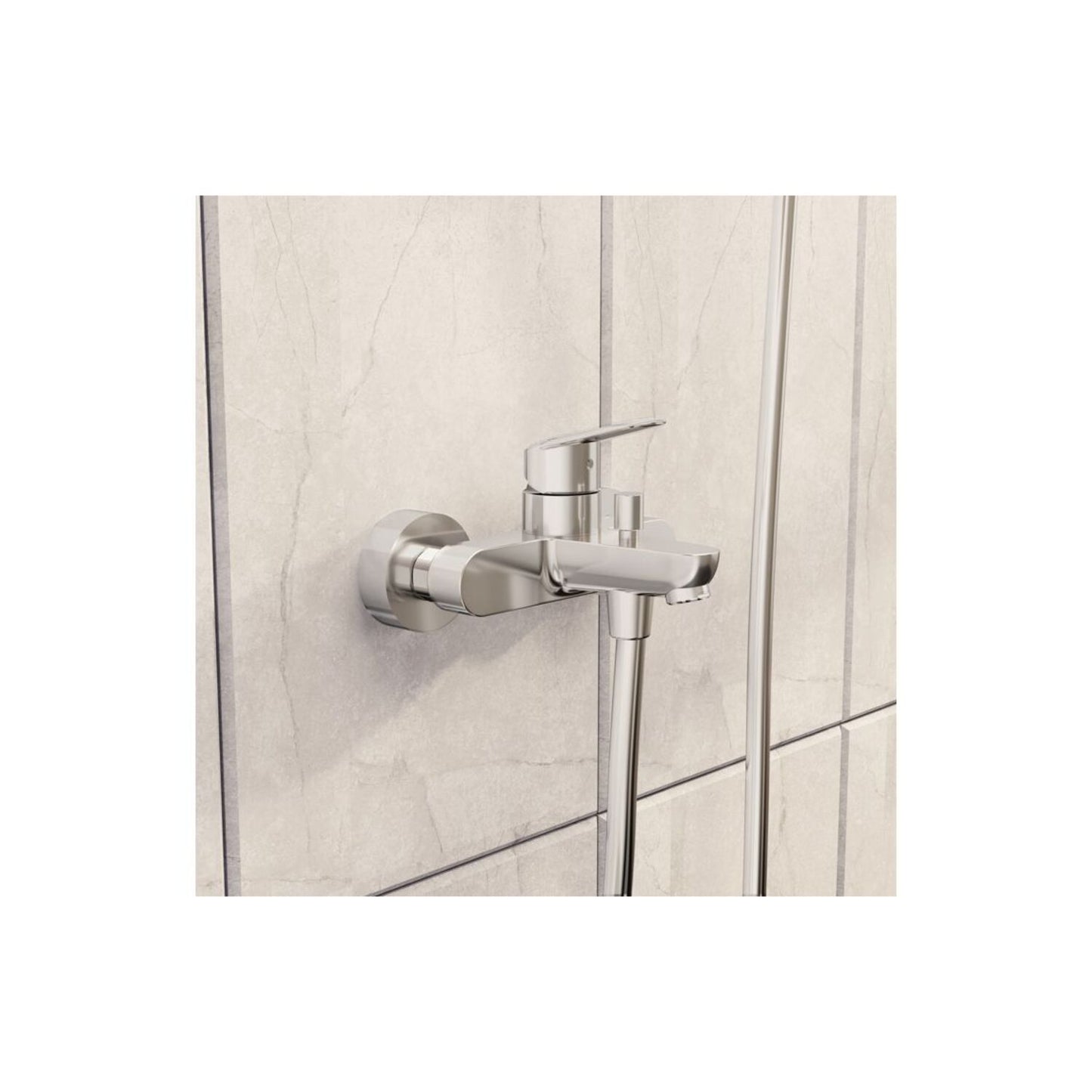 VitrA Flow Round Wall Mounted Bath/Shower Mixer - Chrome
