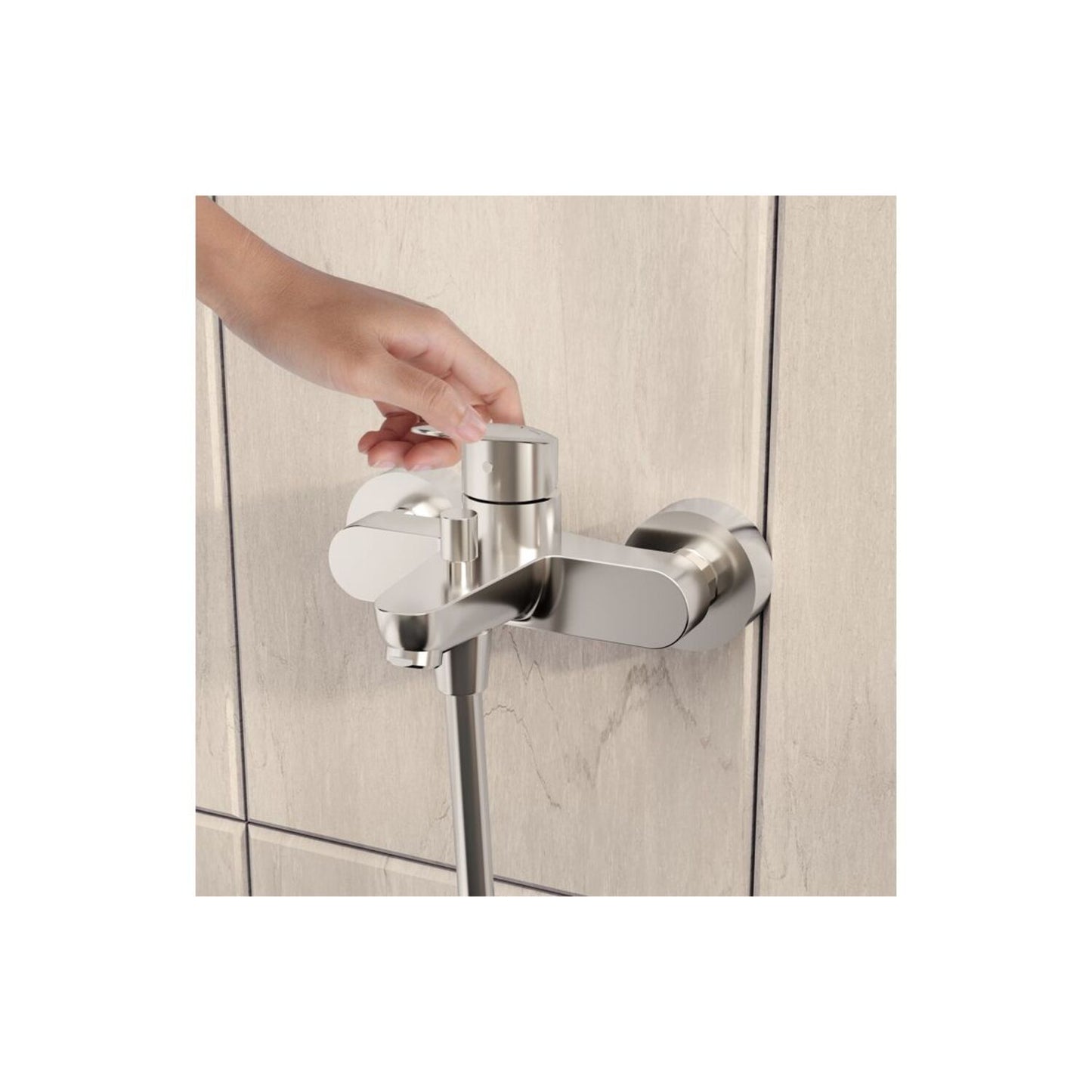 VitrA Flow Round Wall Mounted Bath/Shower Mixer - Chrome