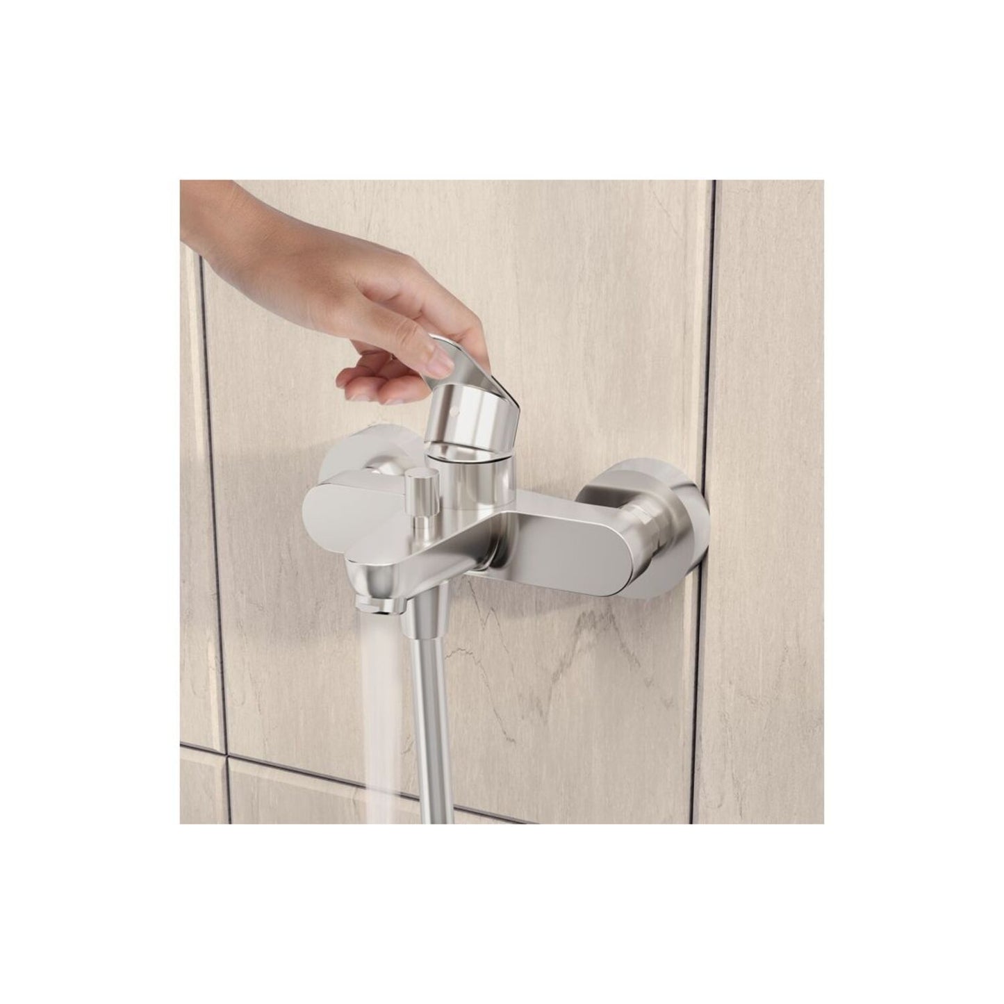 VitrA Flow Round Wall Mounted Bath/Shower Mixer - Chrome